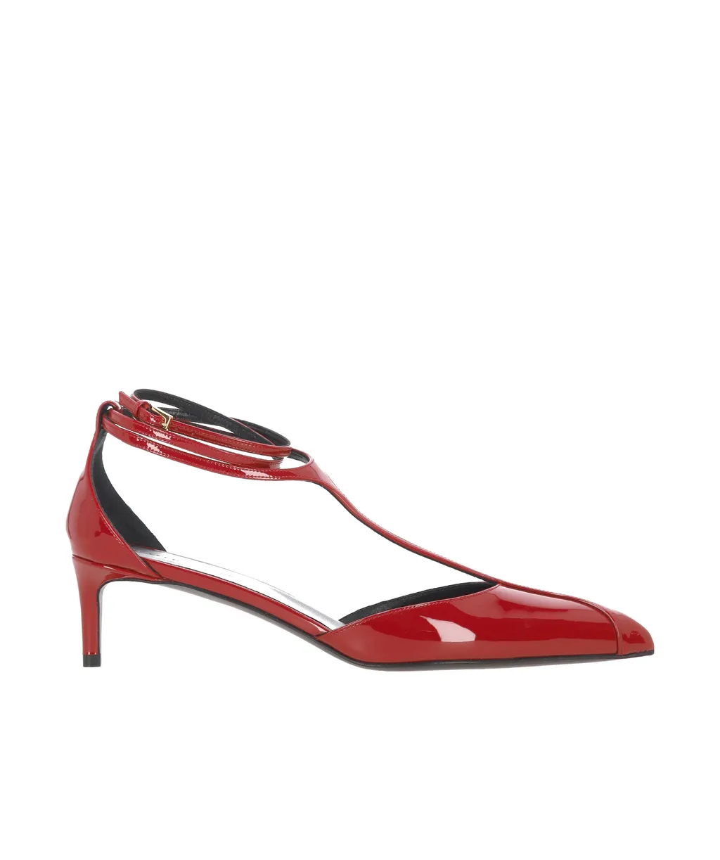 Khaite Mia Pointed-Toe Strap Pumps