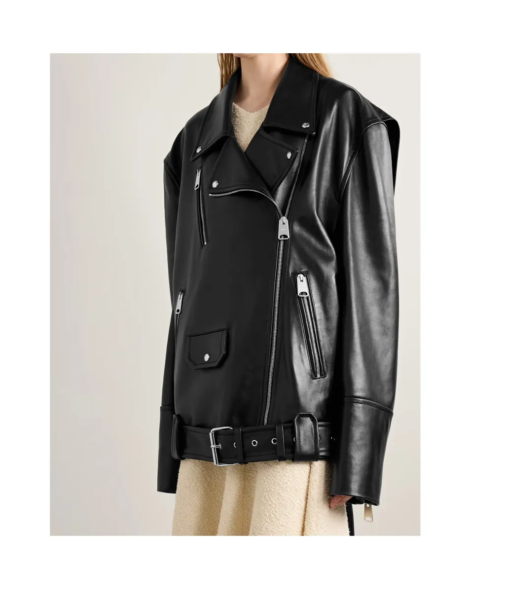 Hansel Belted Leather Jacket