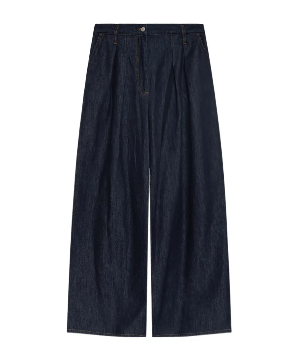 Dries Van Noten Wide Pleated Jeans