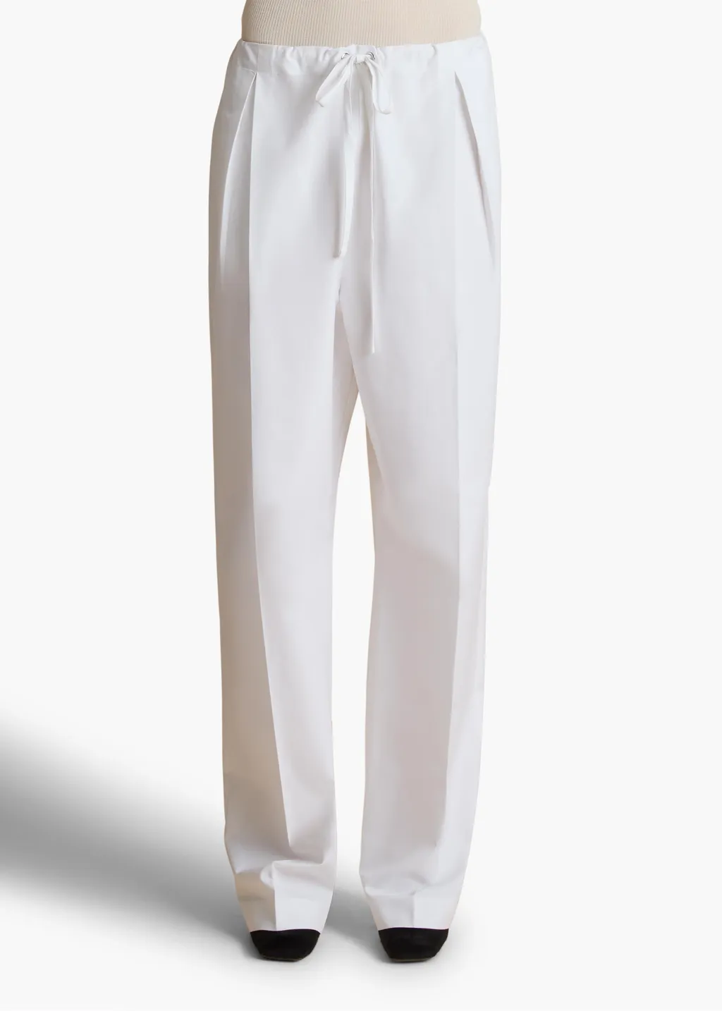 Khaite Pressed Crease Drawstring Trousers