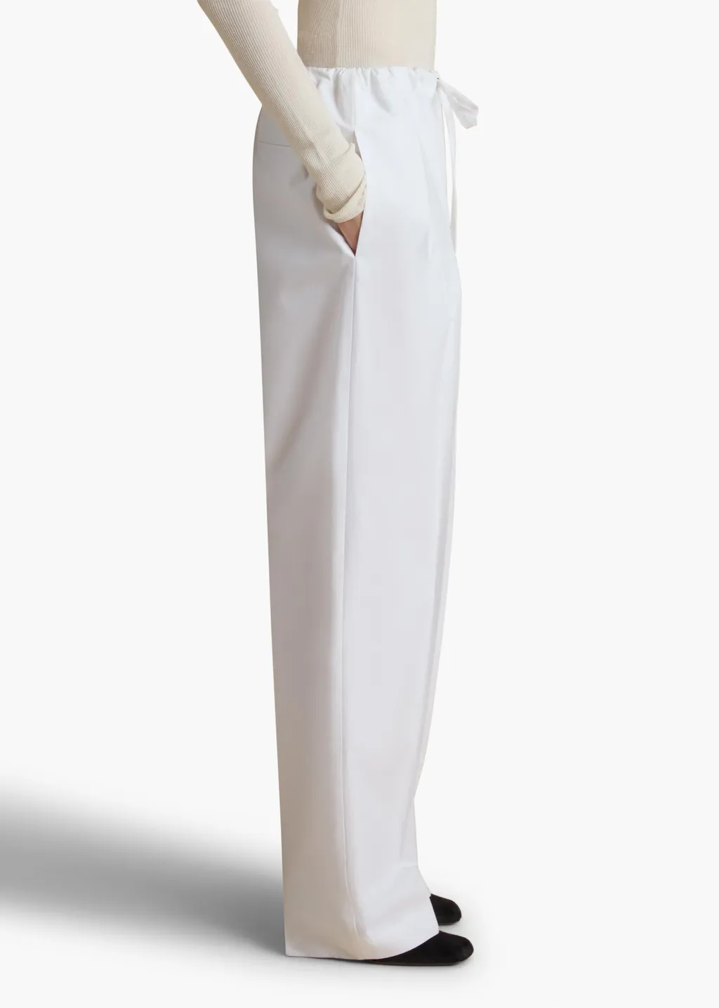 Khaite Pressed Crease Drawstring Trousers