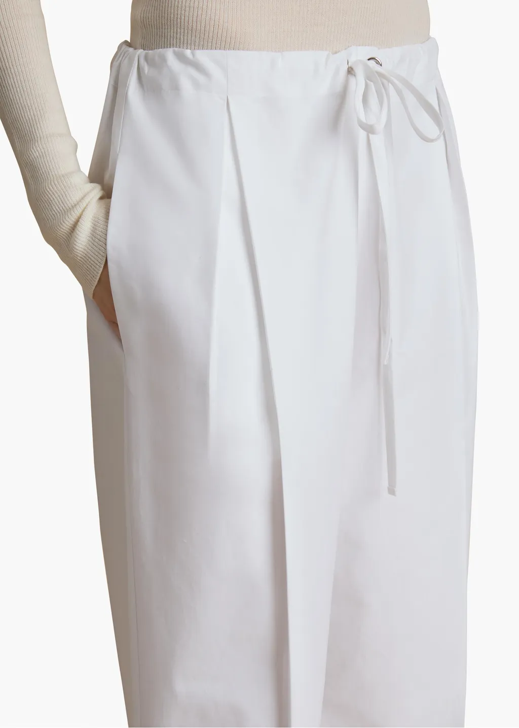 Khaite Pressed Crease Drawstring Trousers