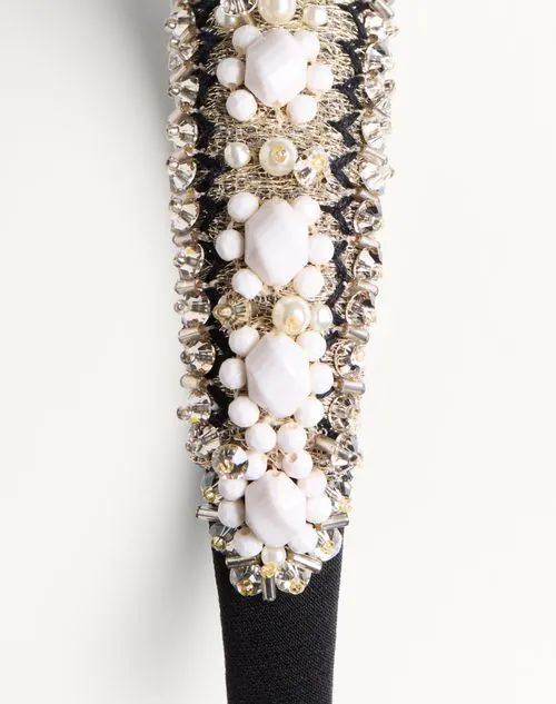 Valentino Embellished Padded Design Headband