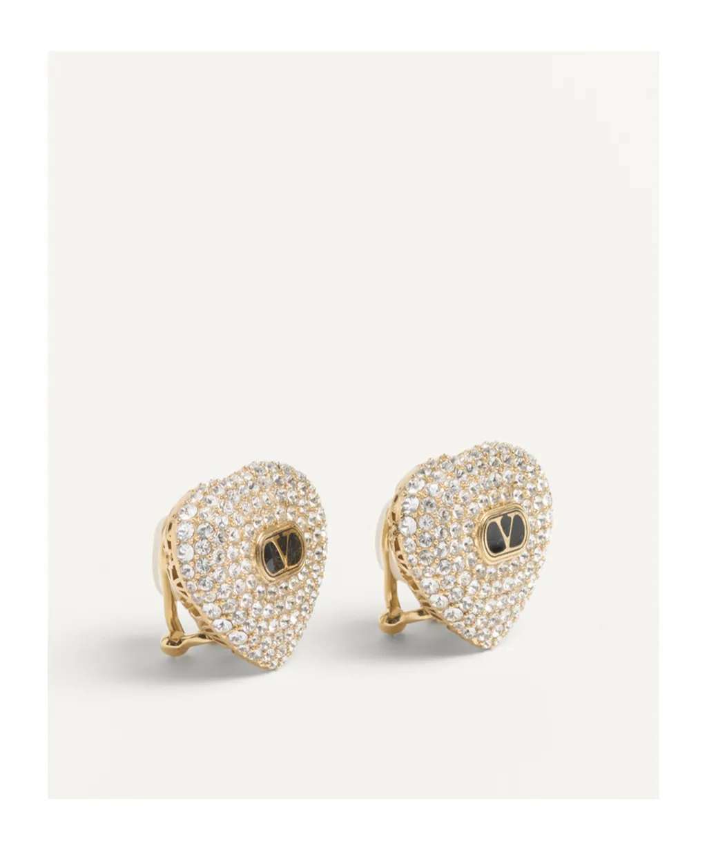 Coeur Royal Metal, Enamel And Swarovski® Crystal Earrings