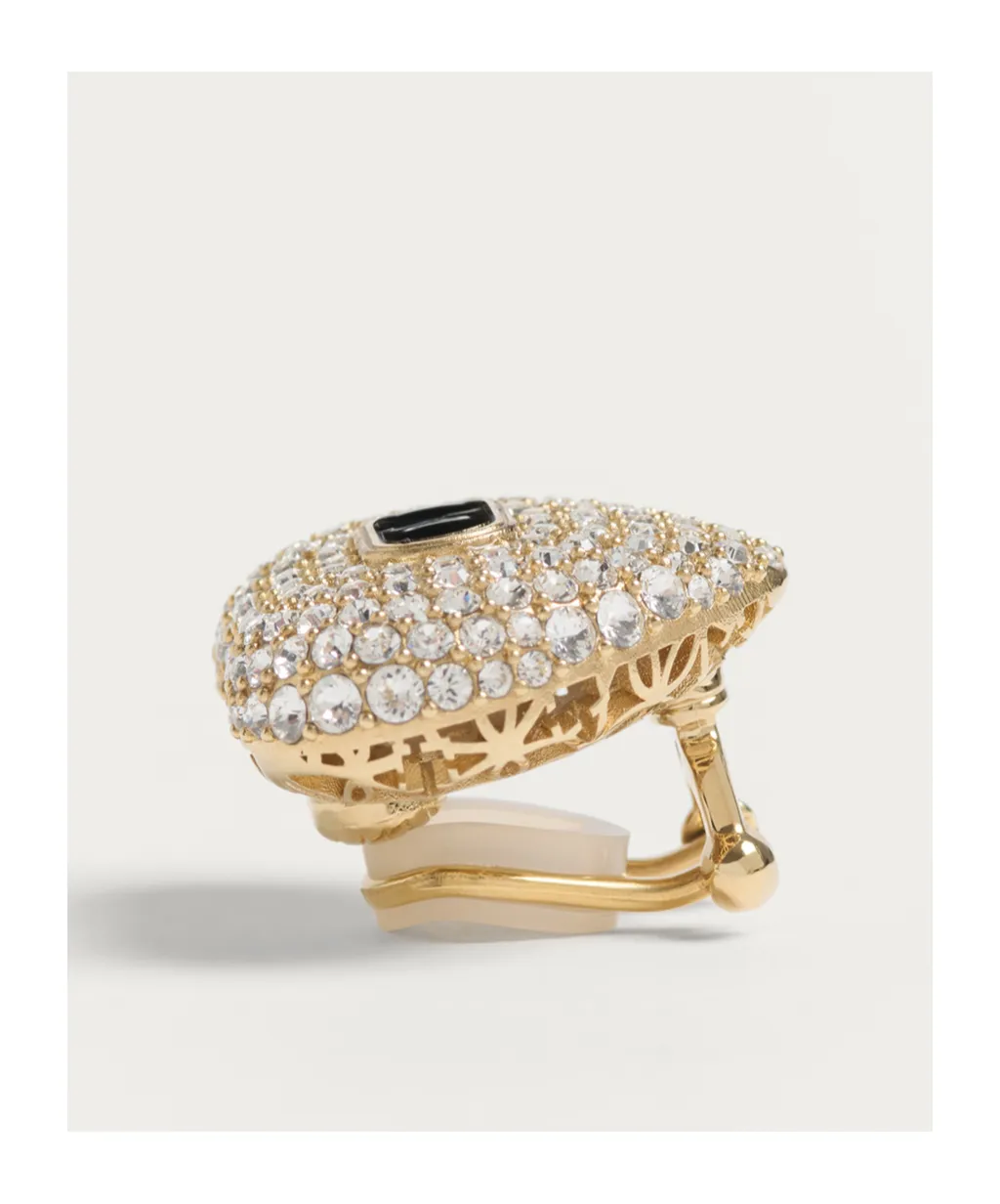 Coeur Royal Metal, Enamel And Swarovski® Crystal Earrings