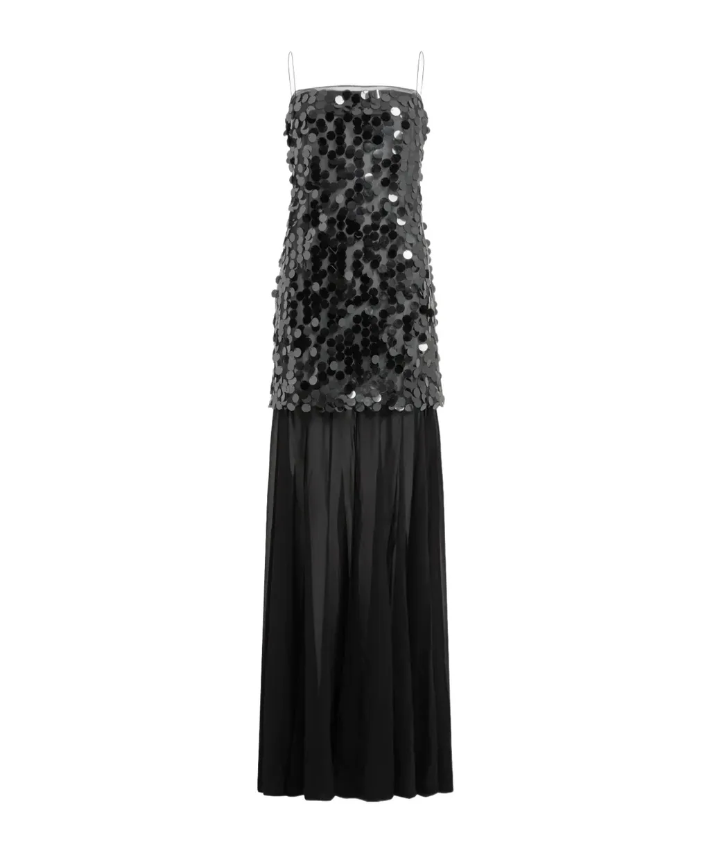 Black Salia Sequin Maxi Dress