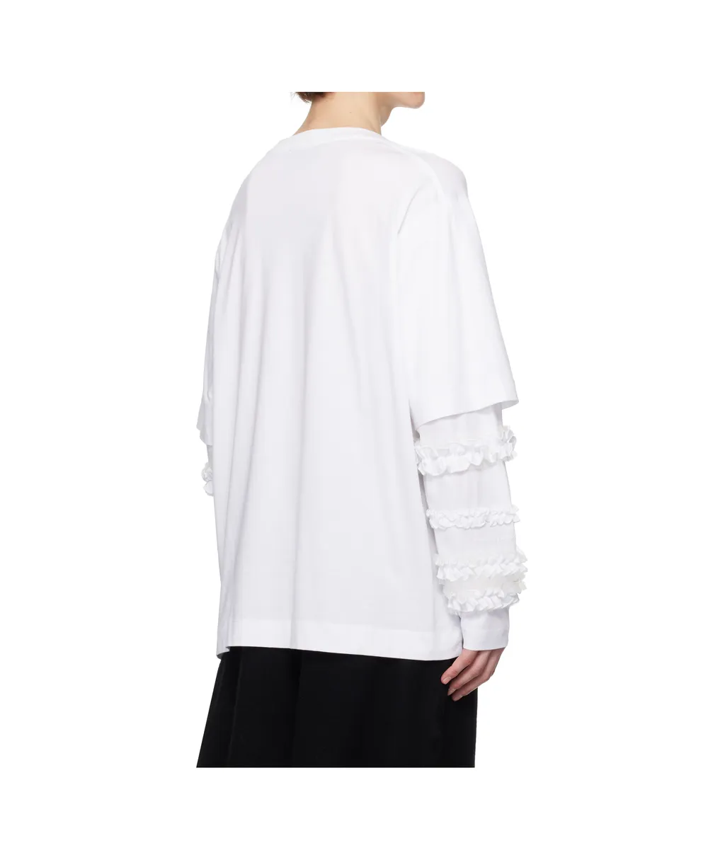 Simone Rocha Ruffle Frill Long Sleeve T-Shirt