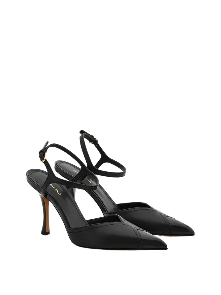 95Mm Leather Pumps
