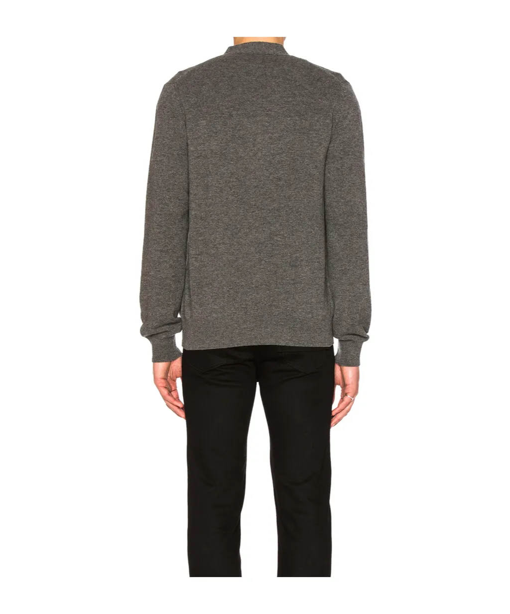 Long-Sleeved Wool Cardigan