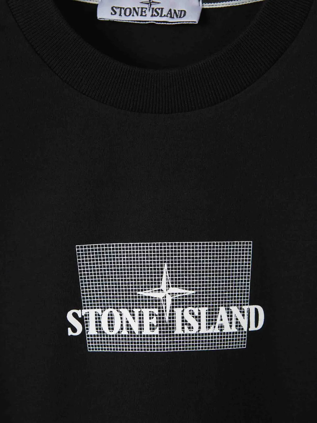 Stone Island Logo Printed Crewneck T-Shirt