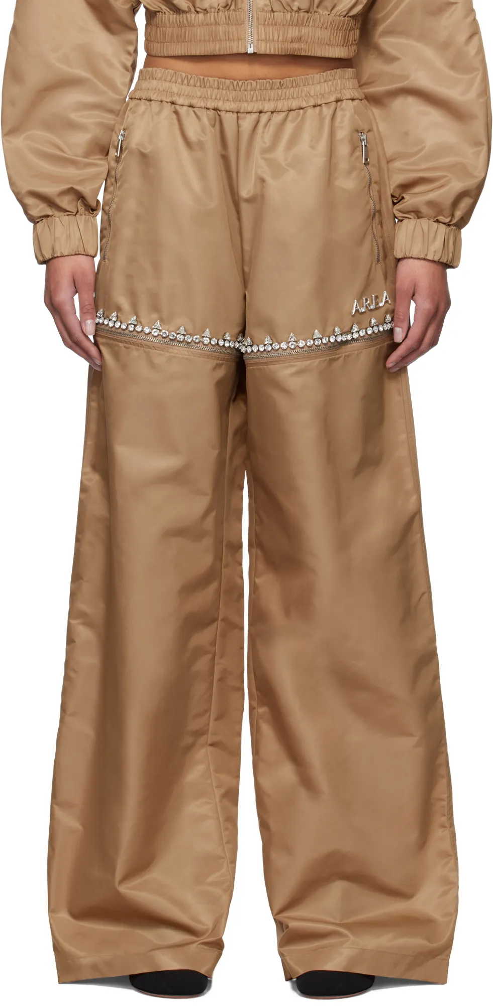 Crystal Slit Track Pants
