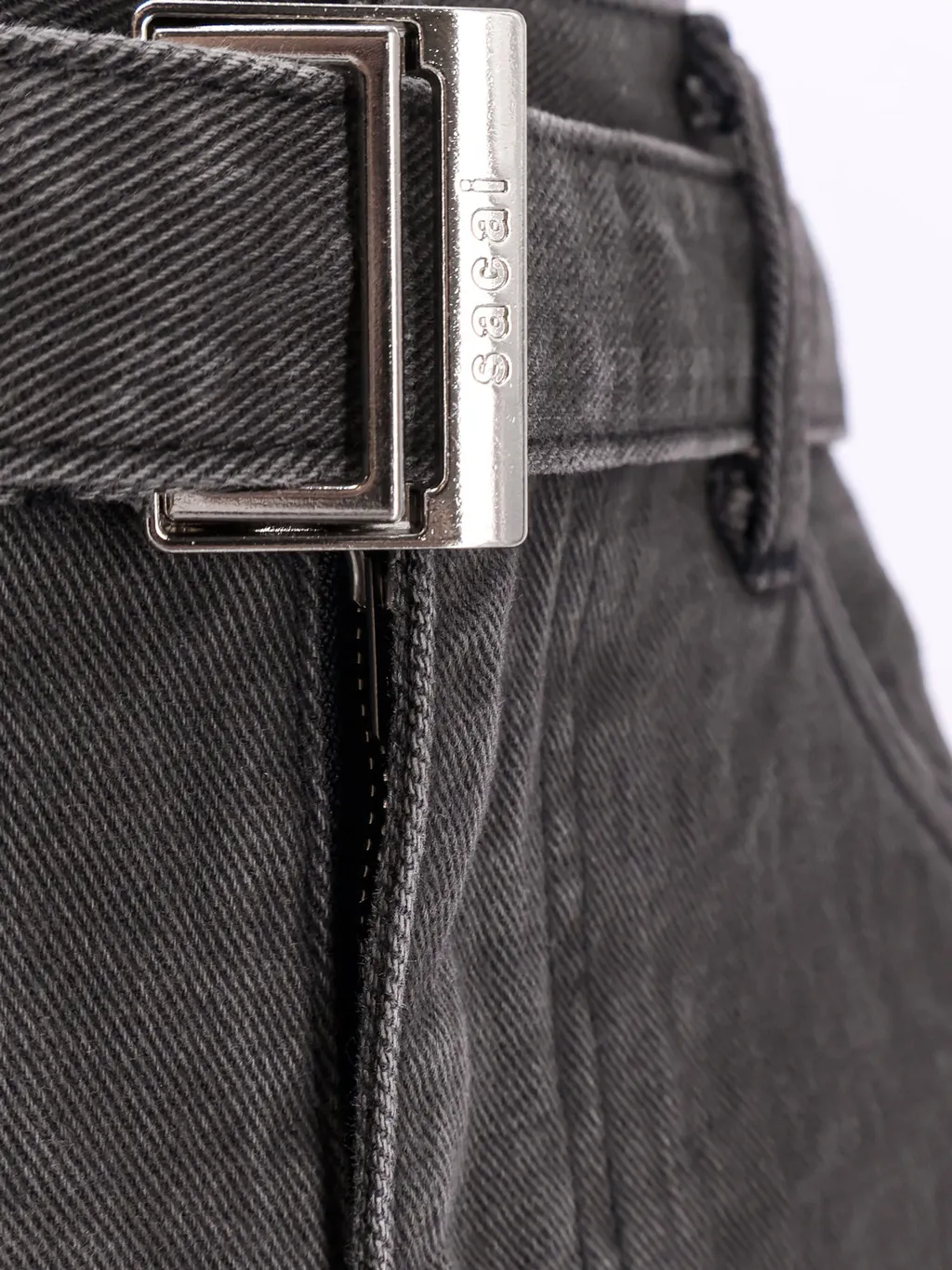 Sacai Belted Denim Bermuda Shorts