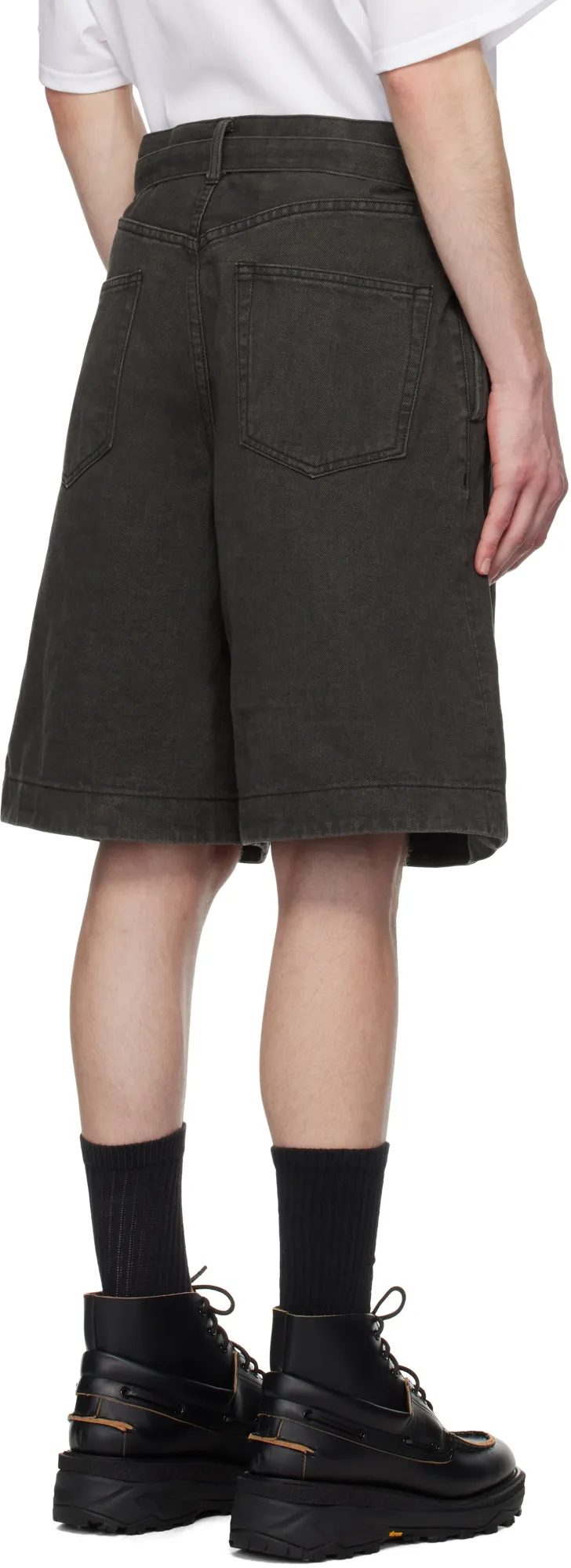 Sacai Belted Denim Bermuda Shorts