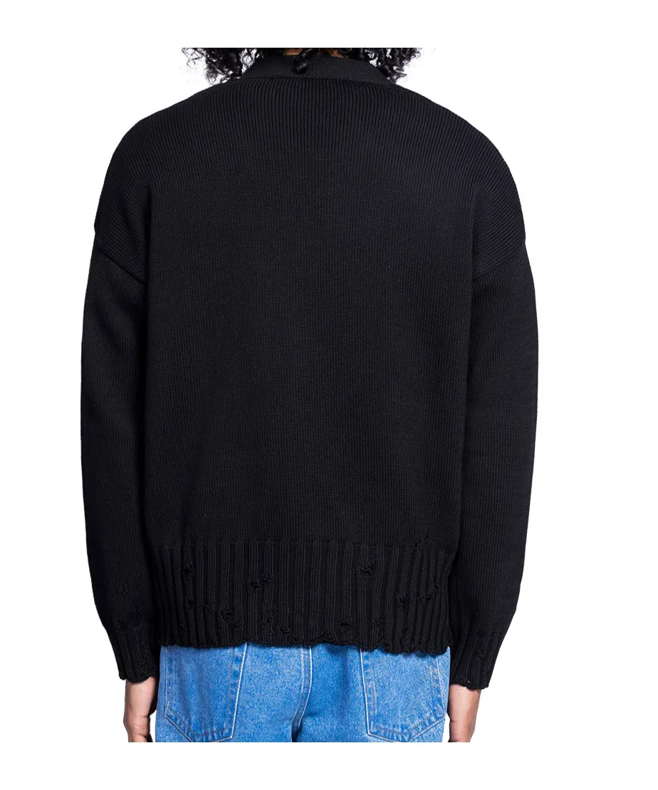 Marni V-Neck Distressed Cardigan