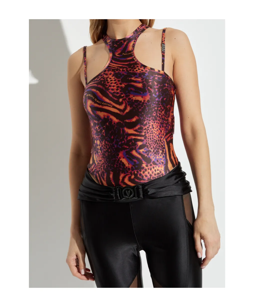 Versace Jeans Couture Abstract Print Bodysuit