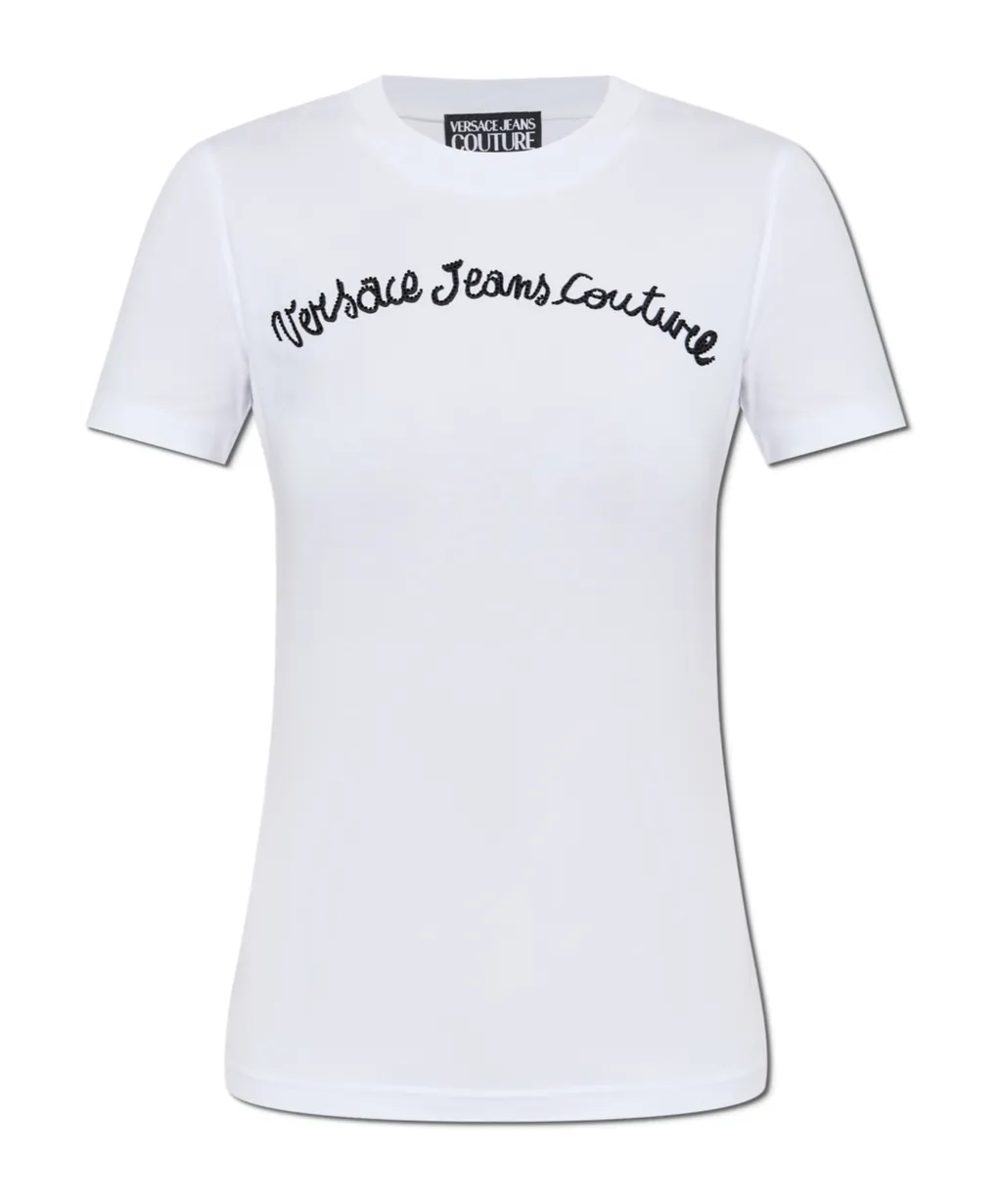 Versace Jeans Couture Logo Embroidered Top