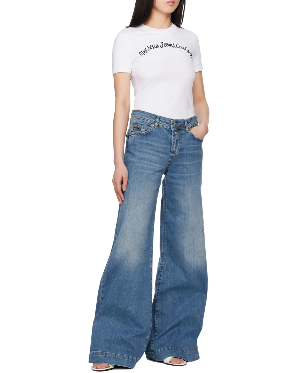 Versace Jeans Couture Logo Embroidered Top