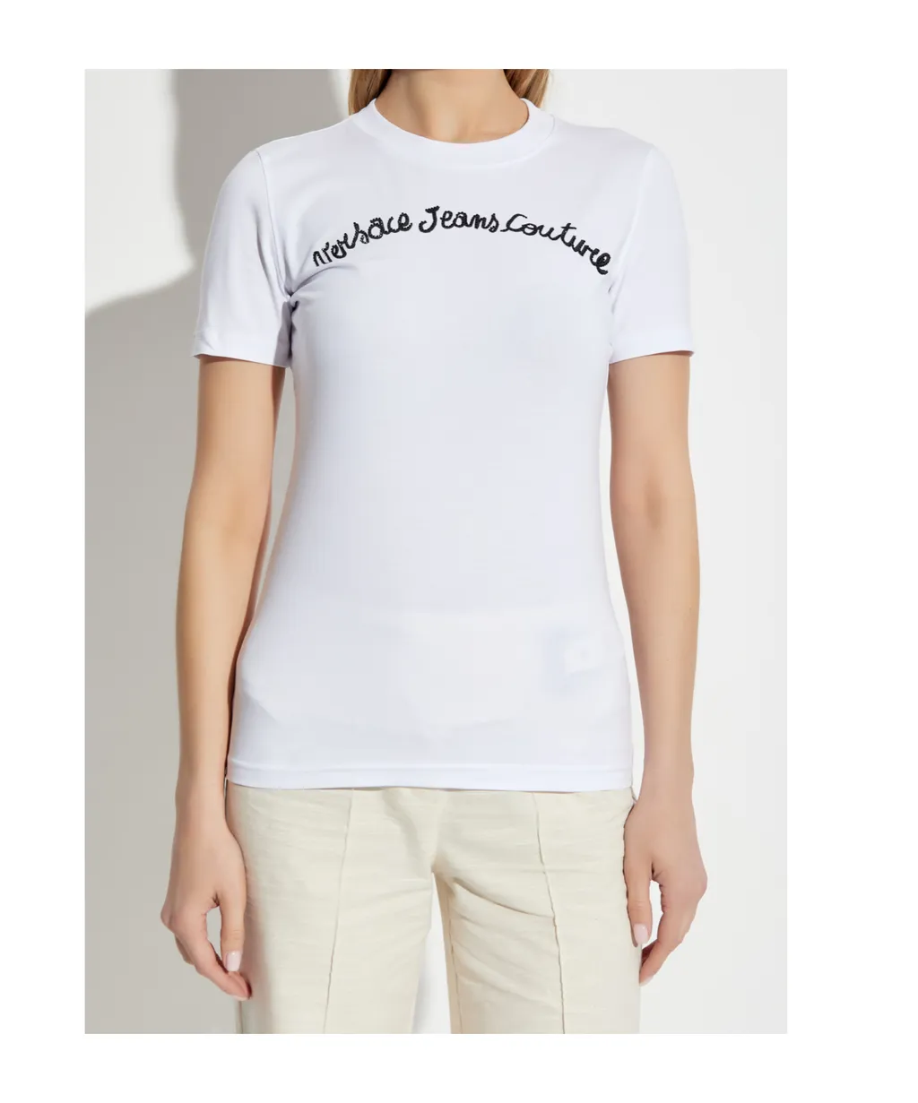 Versace Jeans Couture Logo Embroidered Top