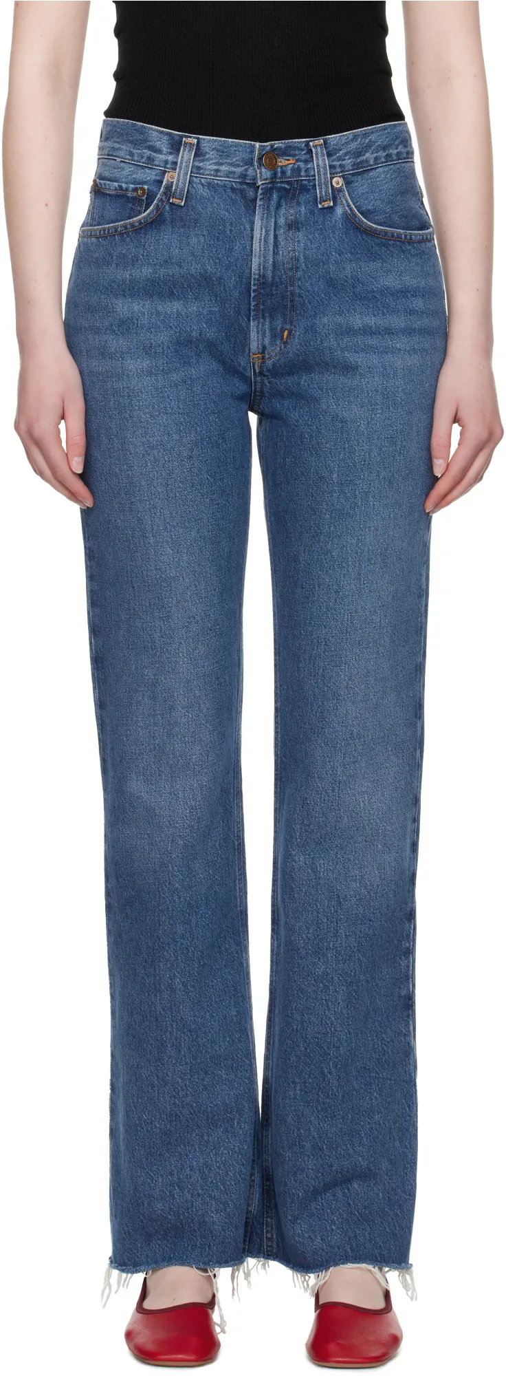 Agolde Leena Frayed Hem Jeans