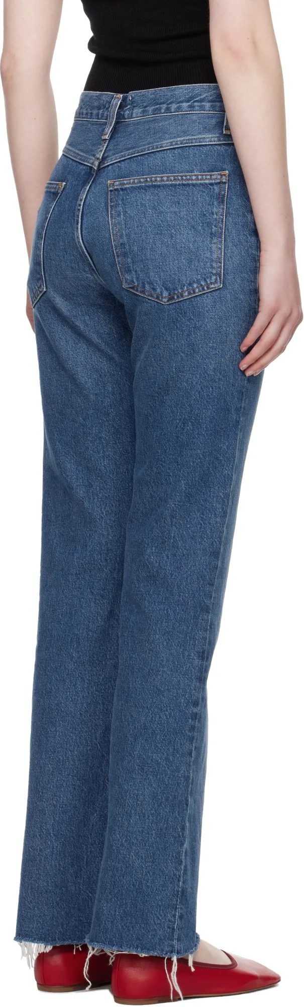 Agolde Leena Frayed Hem Jeans