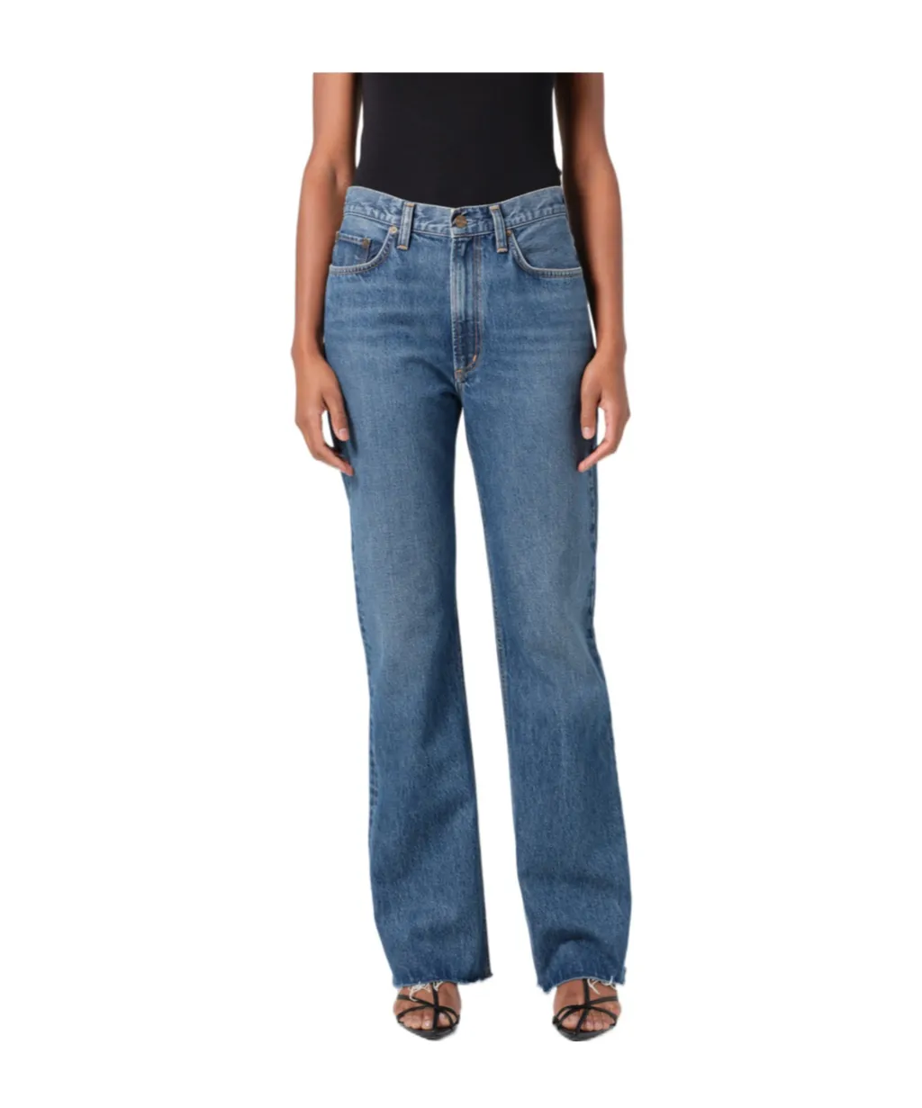 Agolde Leena Frayed Hem Jeans