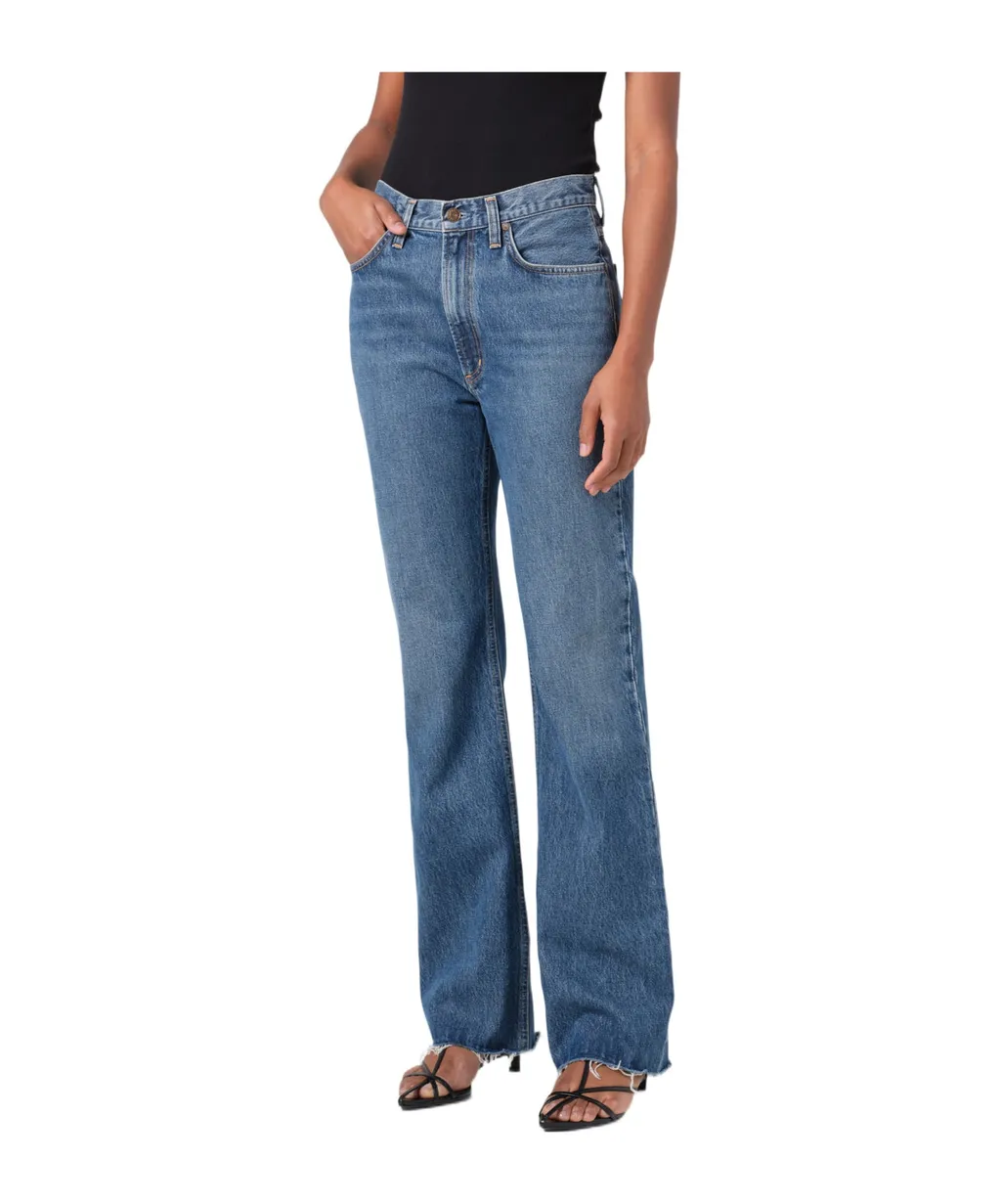 Agolde Leena Frayed Hem Jeans
