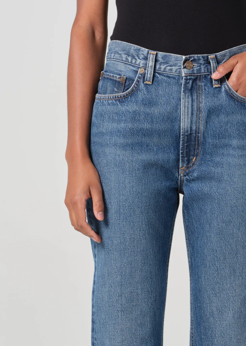 Agolde Leena Frayed Hem Jeans