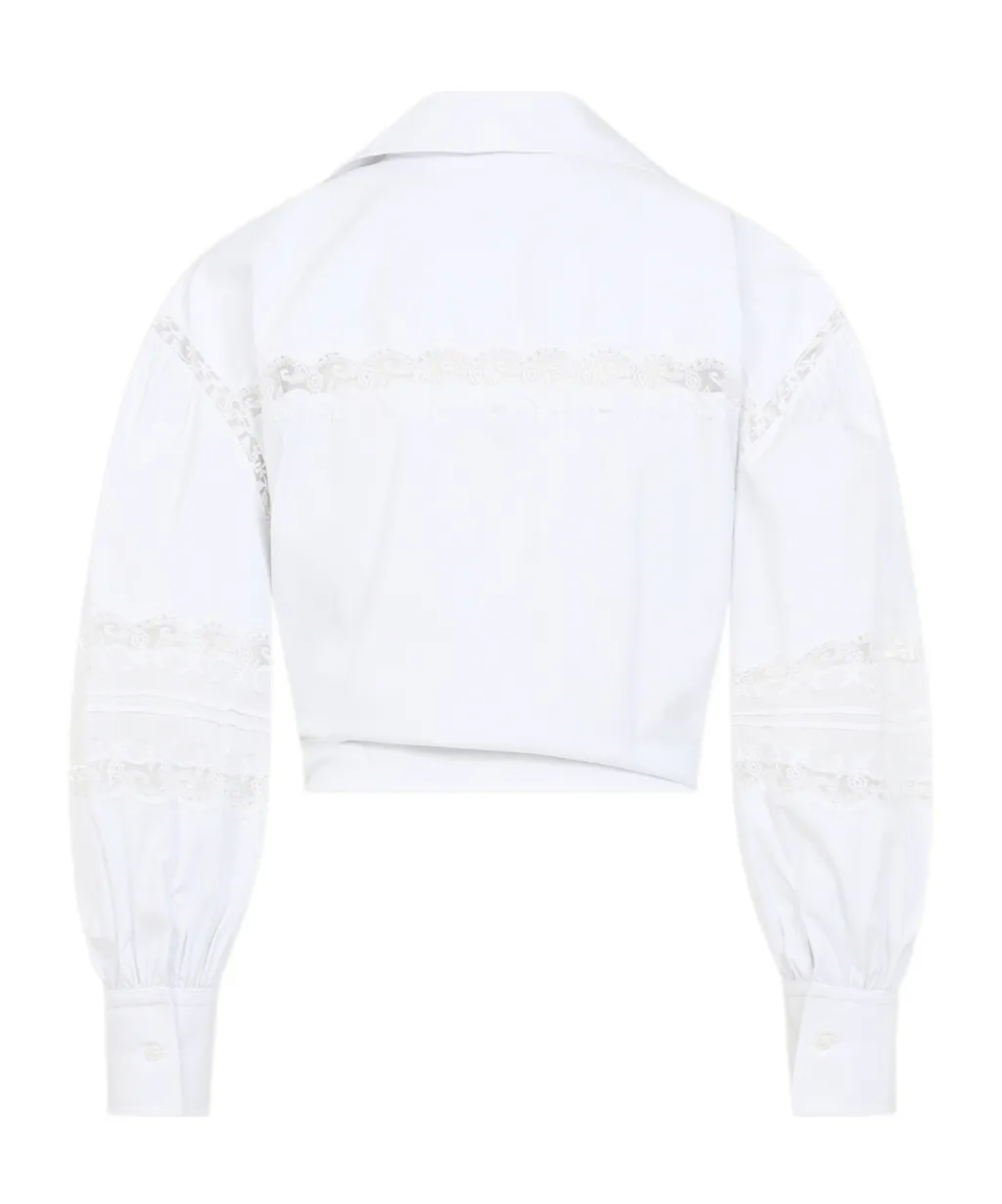 Ermanno Scervino Lace-Applique Long-Sleeved Blouse