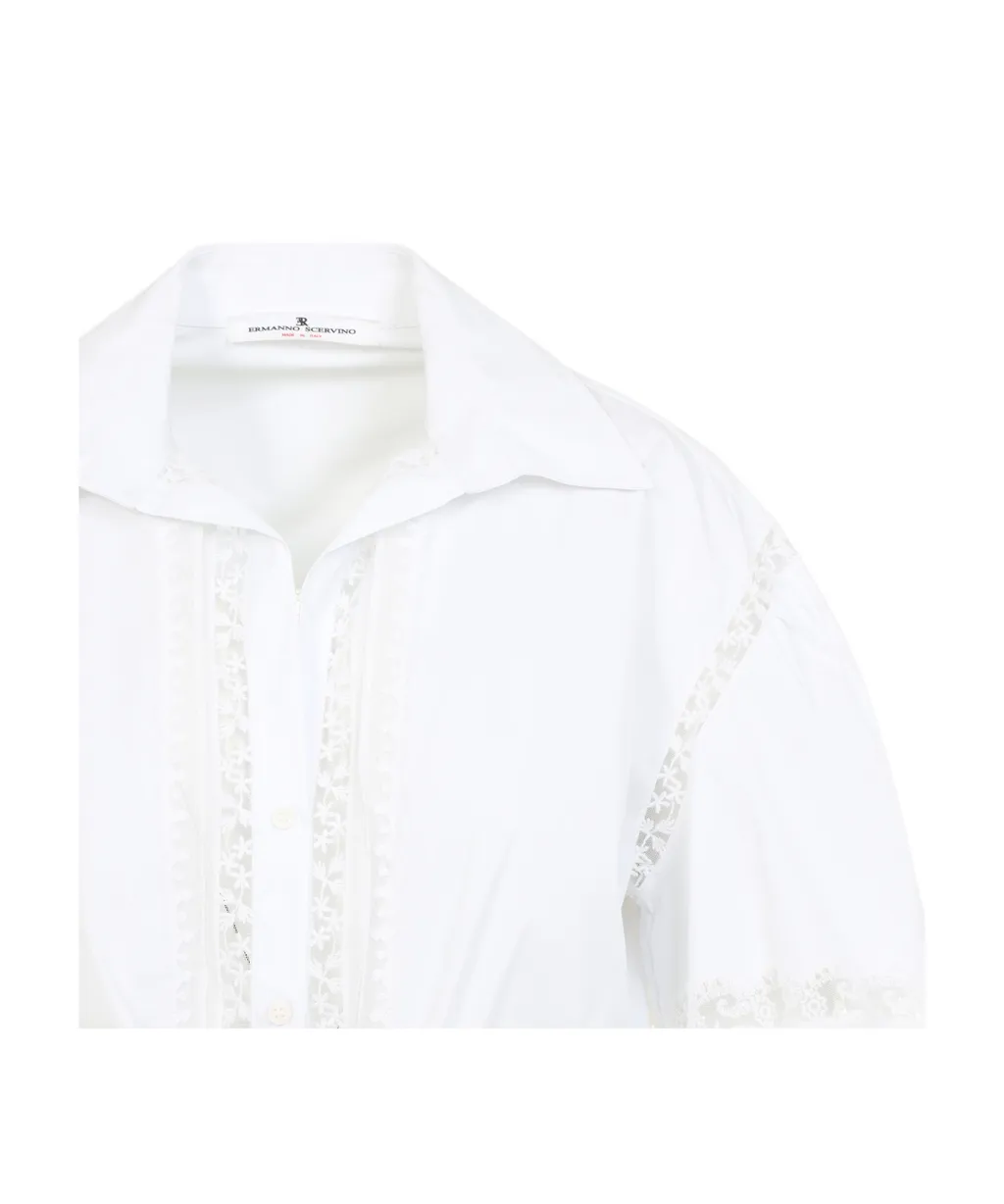 Ermanno Scervino Lace-Applique Long-Sleeved Blouse