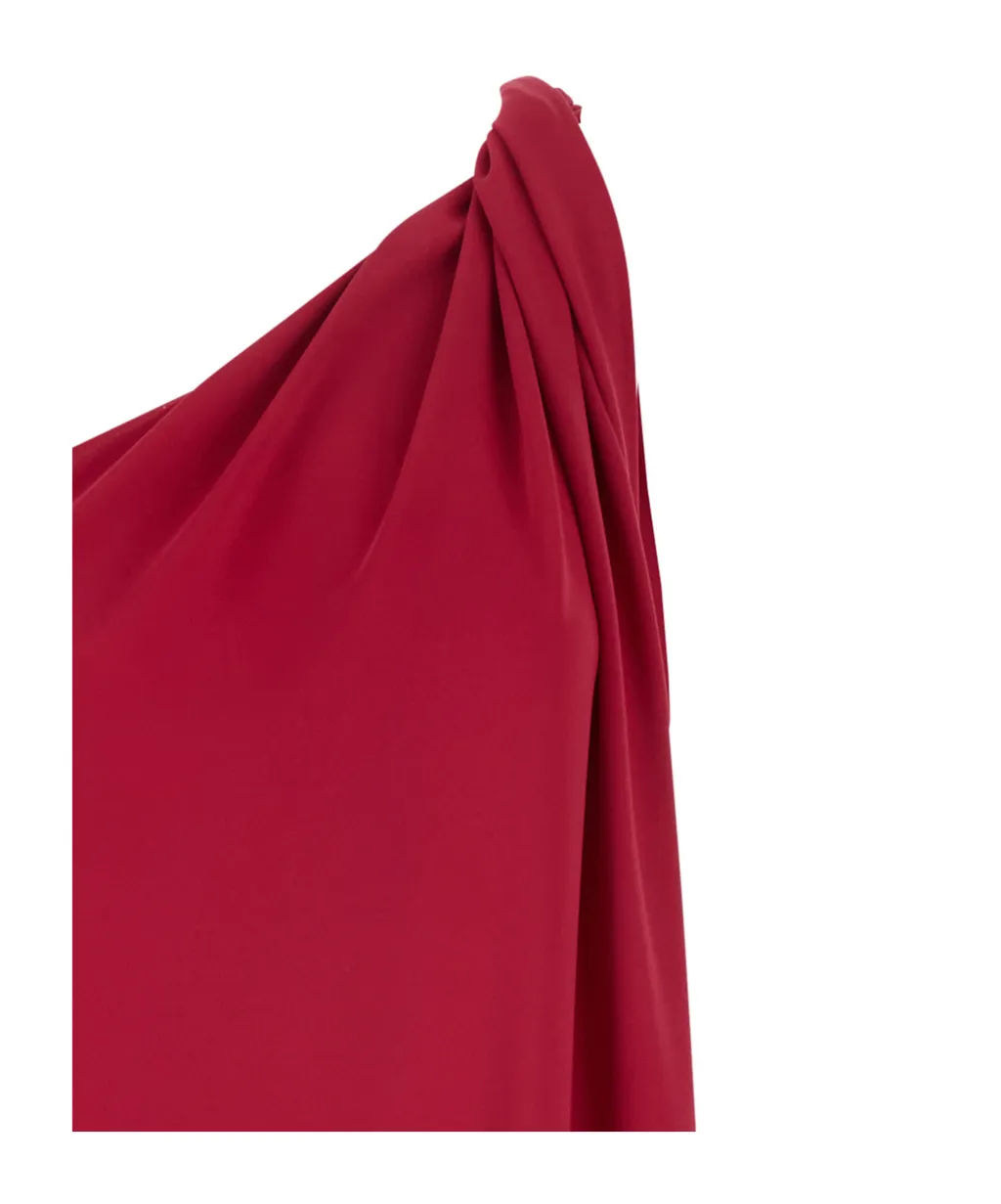 P.A.R.O.S.H. One-Shoulder Draped Dress