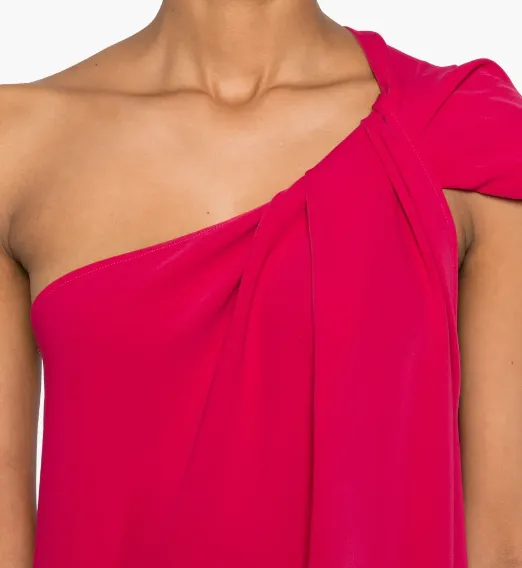 P.A.R.O.S.H. One-Shoulder Draped Dress