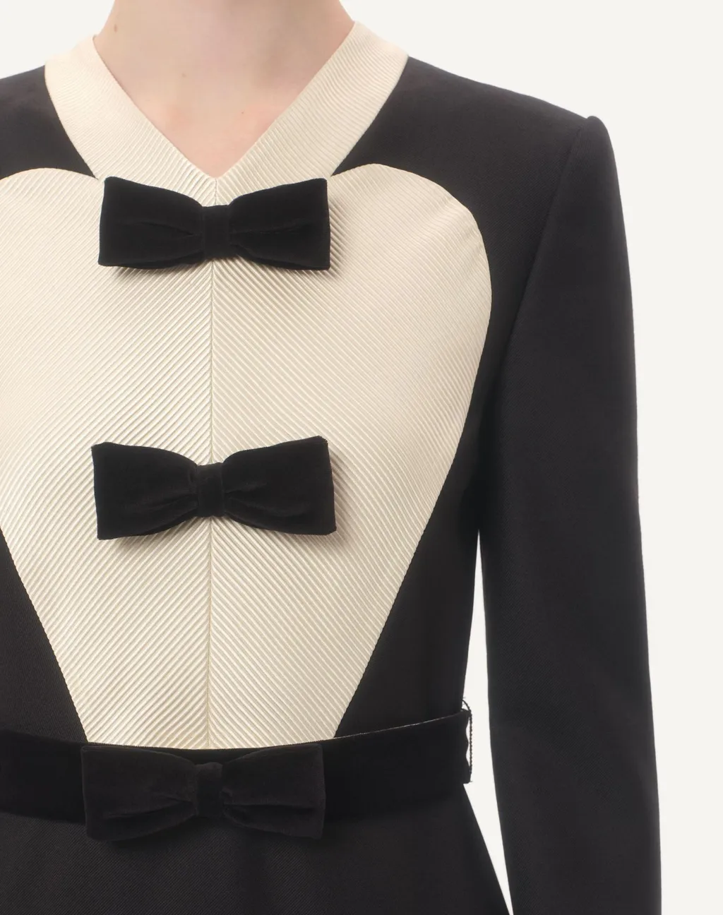Valentino Bow Detailed Peplum Hem Midi Dress