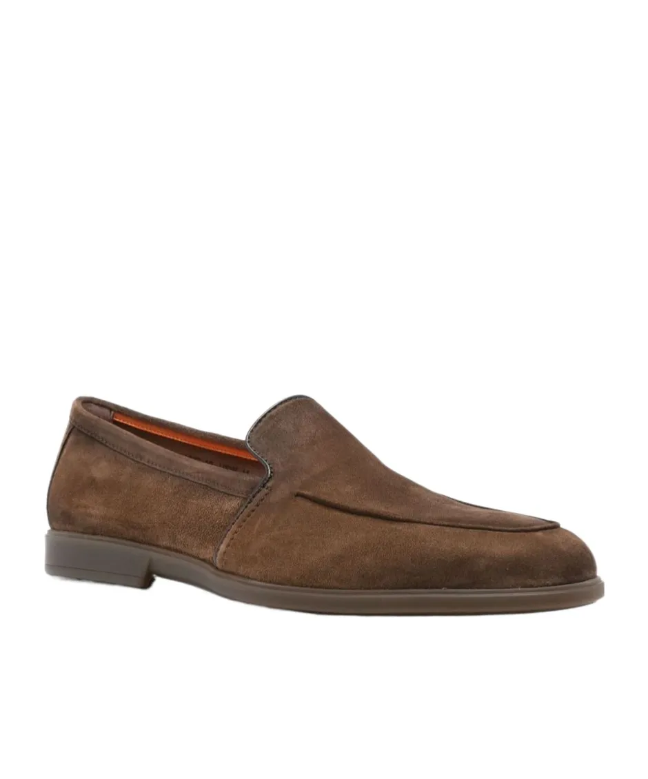 Santoni Round Toe Slip-On Loafers