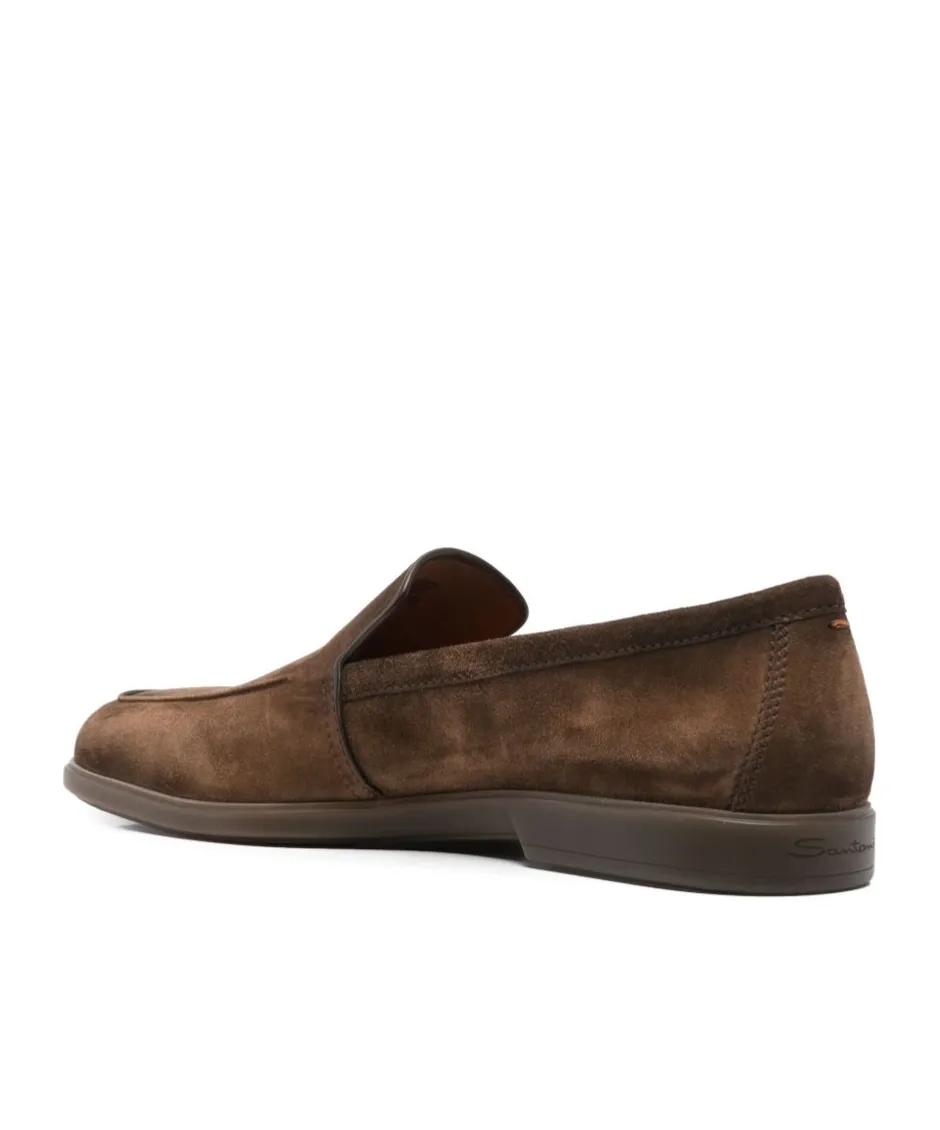 Santoni Round Toe Slip-On Loafers