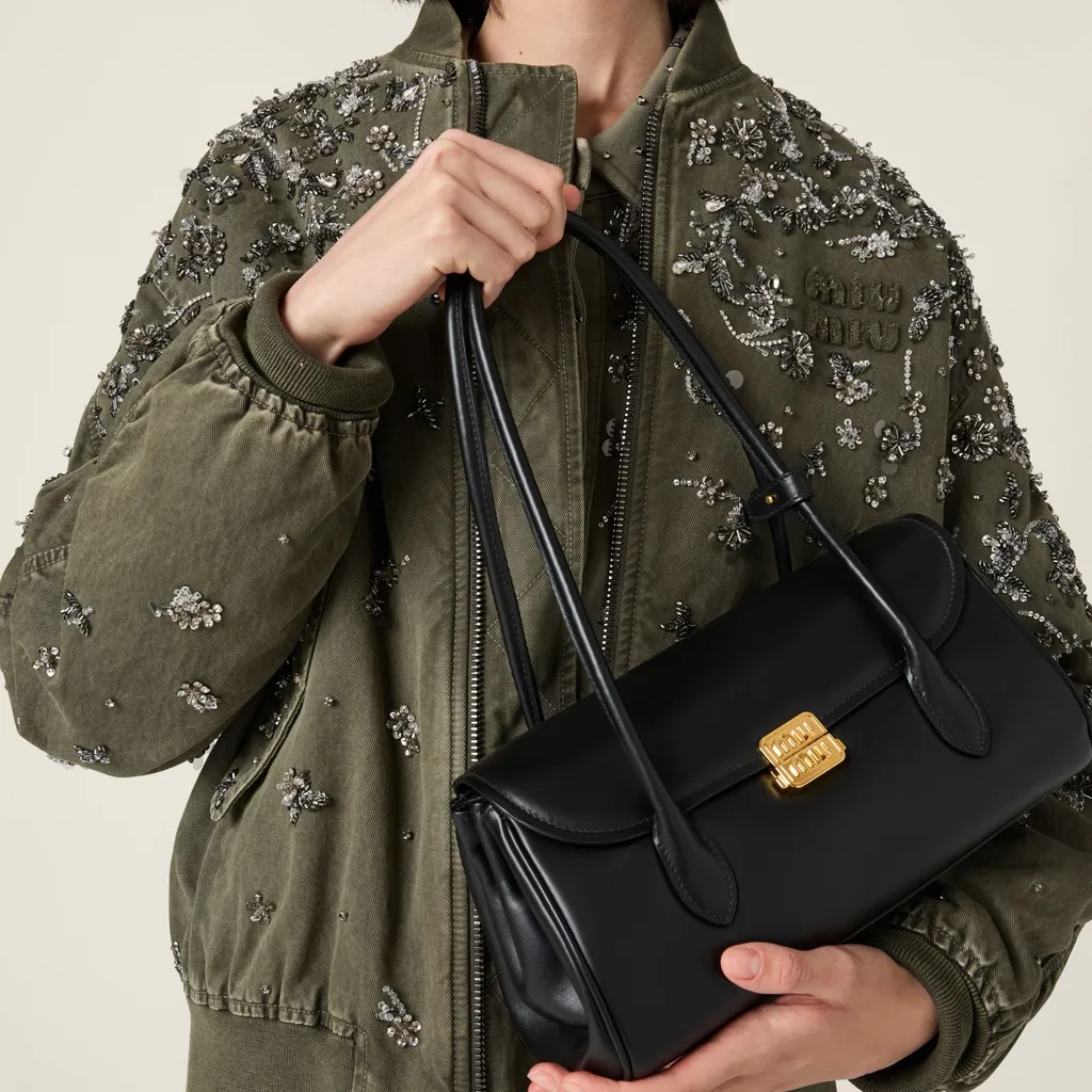 Miu Miu Floral-Embroidered Zipped Bomber Jacket