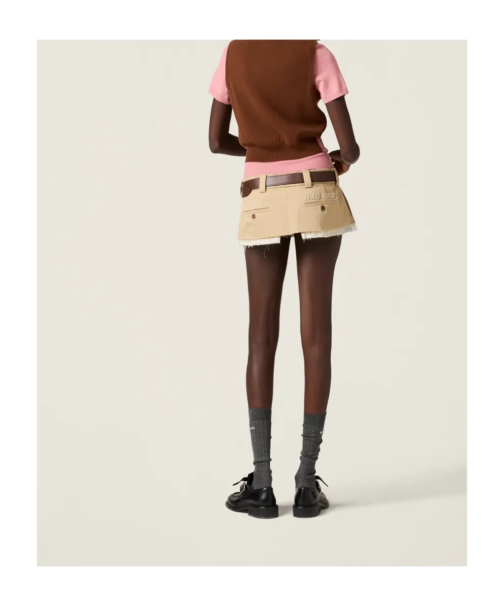 Miu Miu Logo-Intarsia Knitted Polo Top