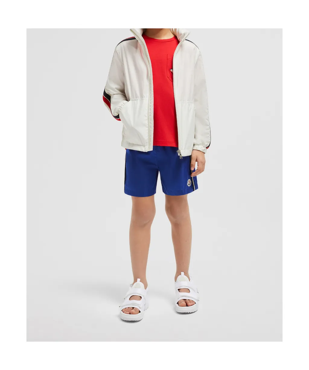 Moncler Enfant Tricolour-Trimmed Swim Shorts
