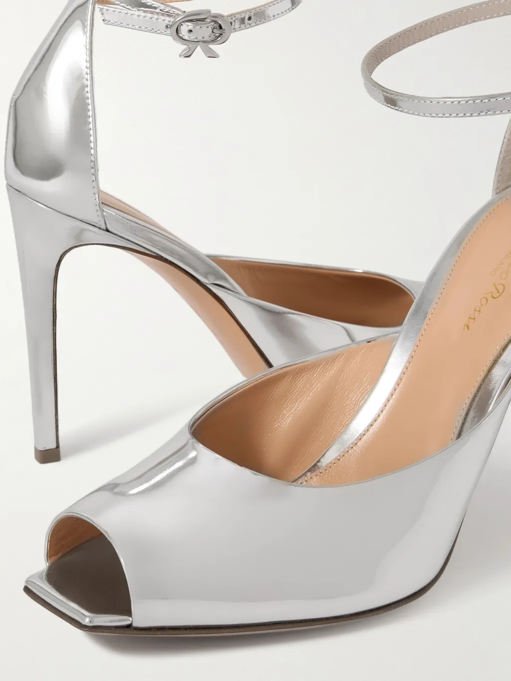 Gianvito Rossi Ethel Squared Peep Toe Sandals