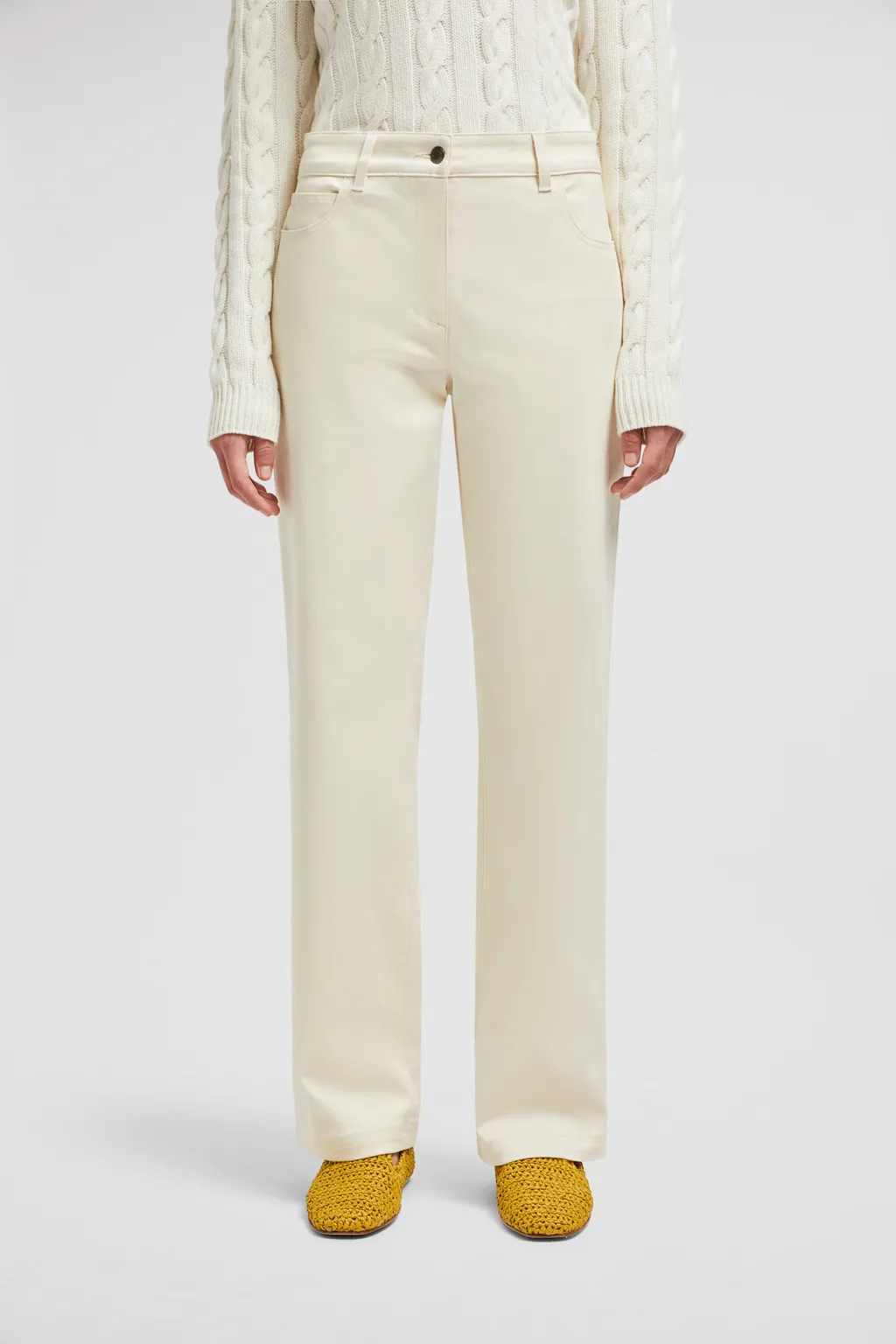 Moncler Gabardine Straight Leg Trousers