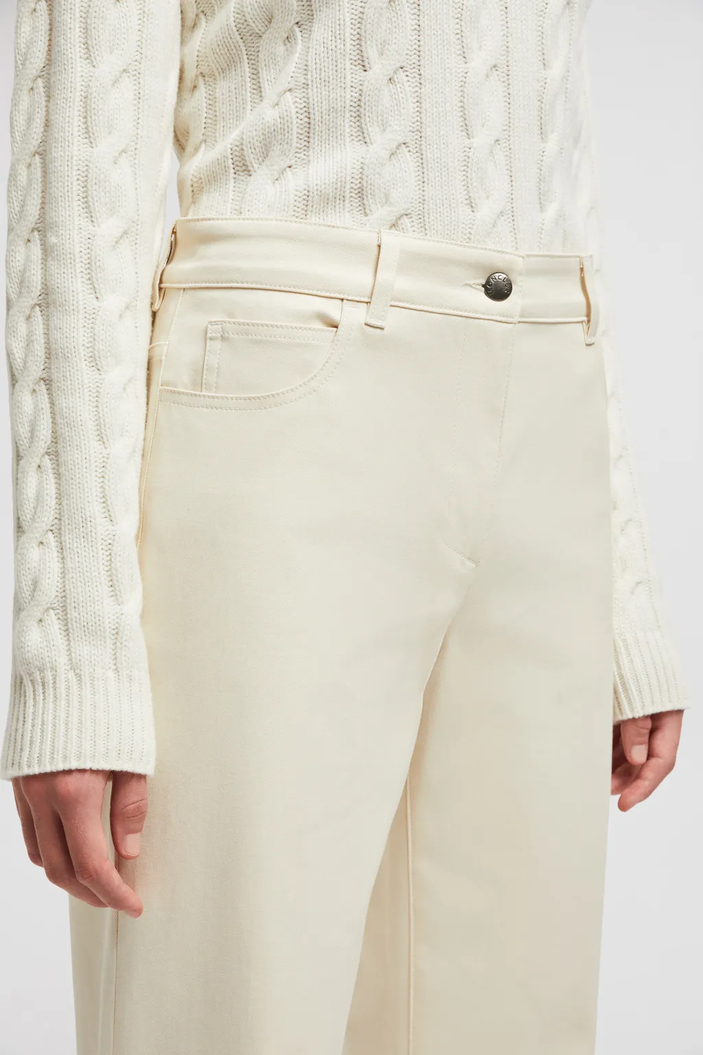 Moncler Gabardine Straight Leg Trousers