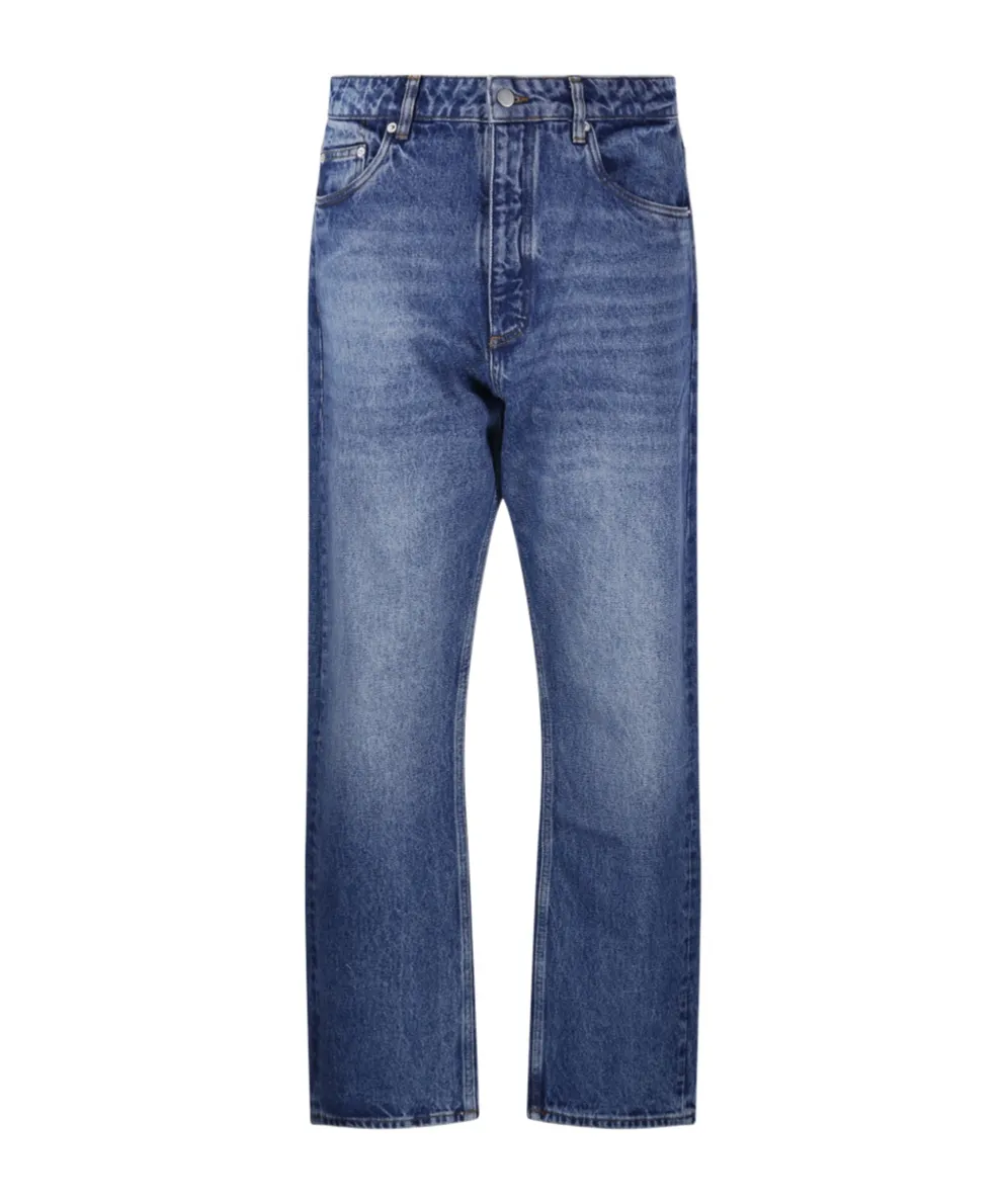 Studio Nicholson Riso Logo Patch Straight Leg Jeans