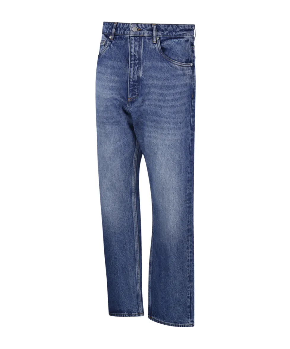 Studio Nicholson Riso Logo Patch Straight Leg Jeans