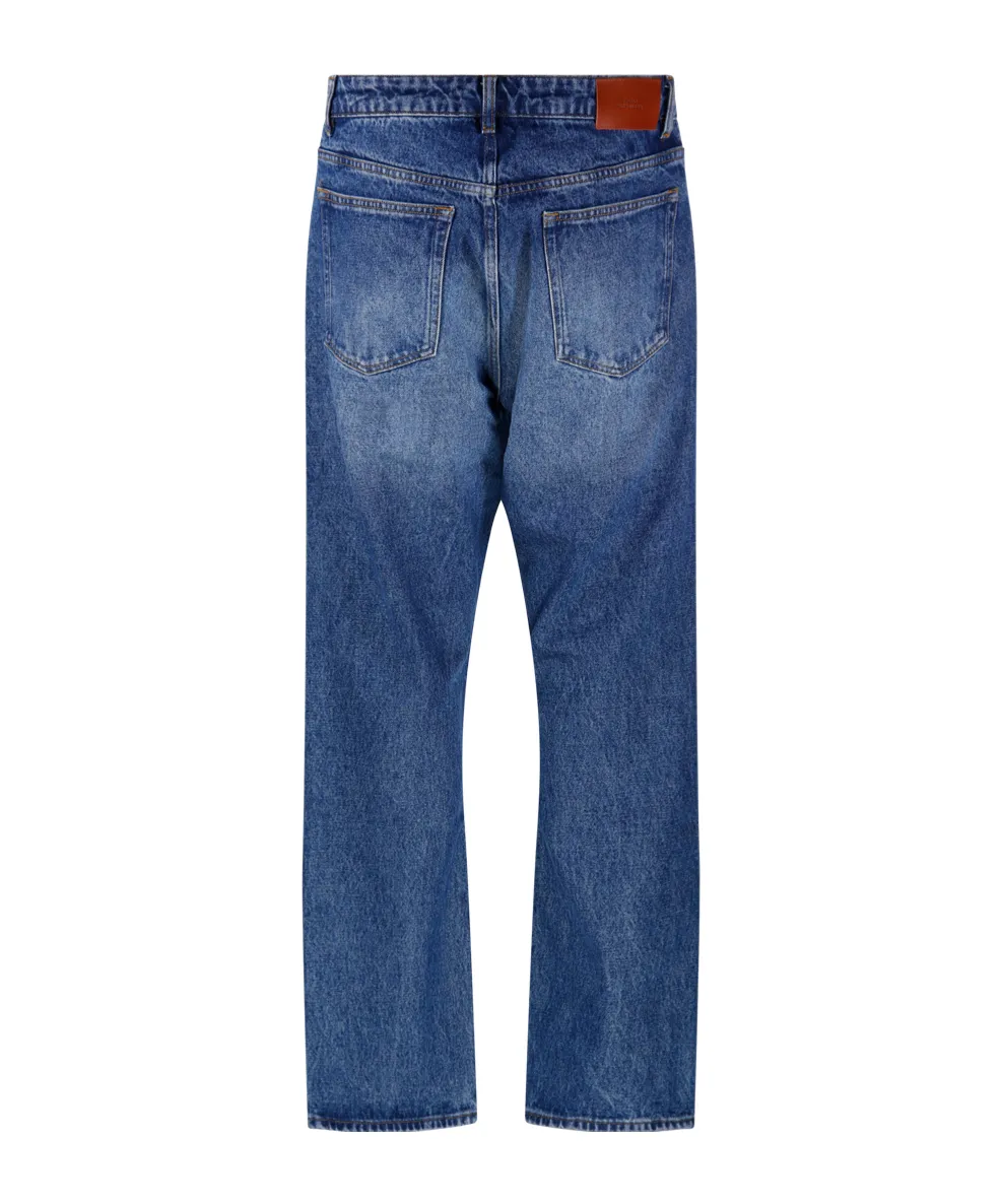 Studio Nicholson Riso Logo Patch Straight Leg Jeans