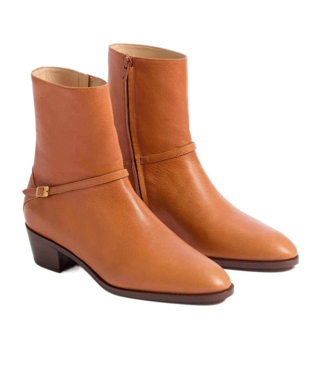 Valentino Pat Almond Toe Ankle Boots