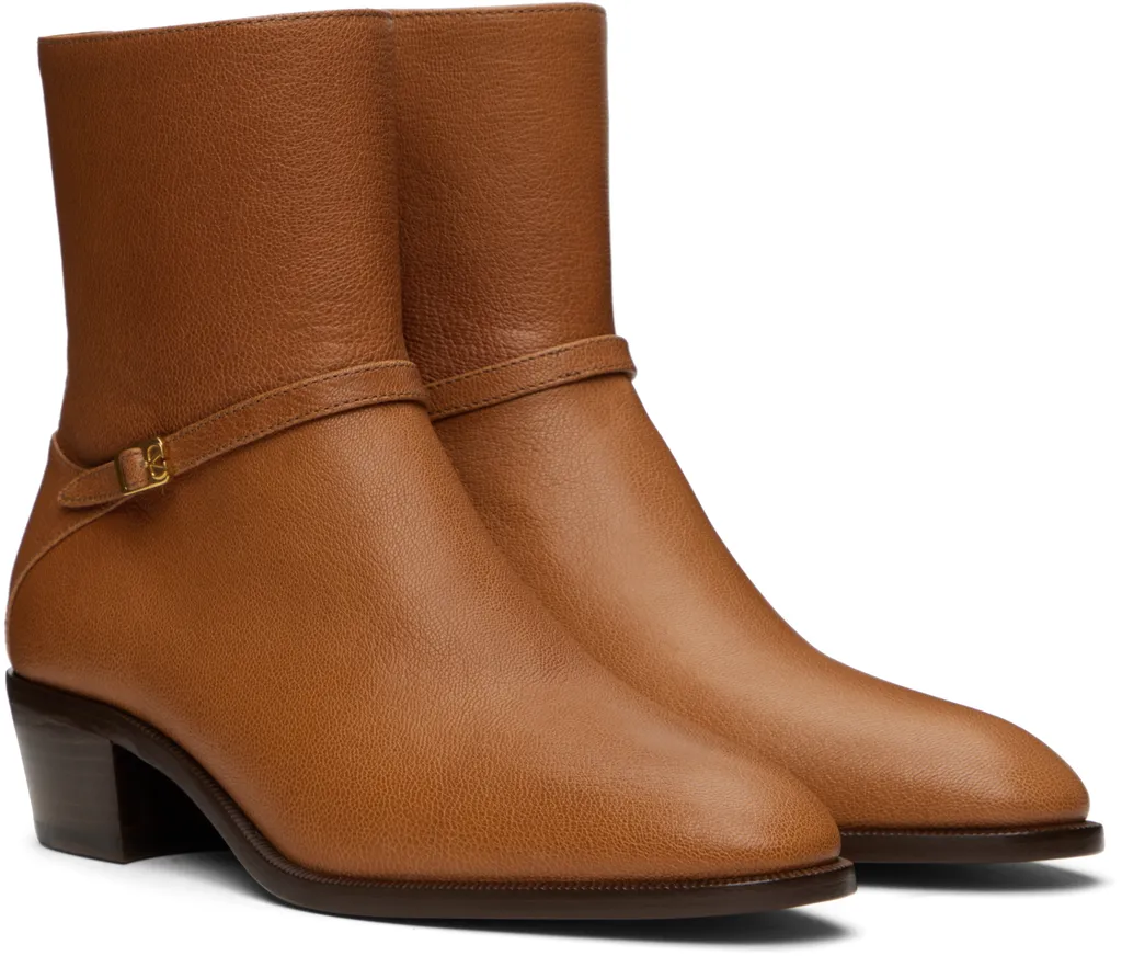 Valentino Pat Almond Toe Ankle Boots