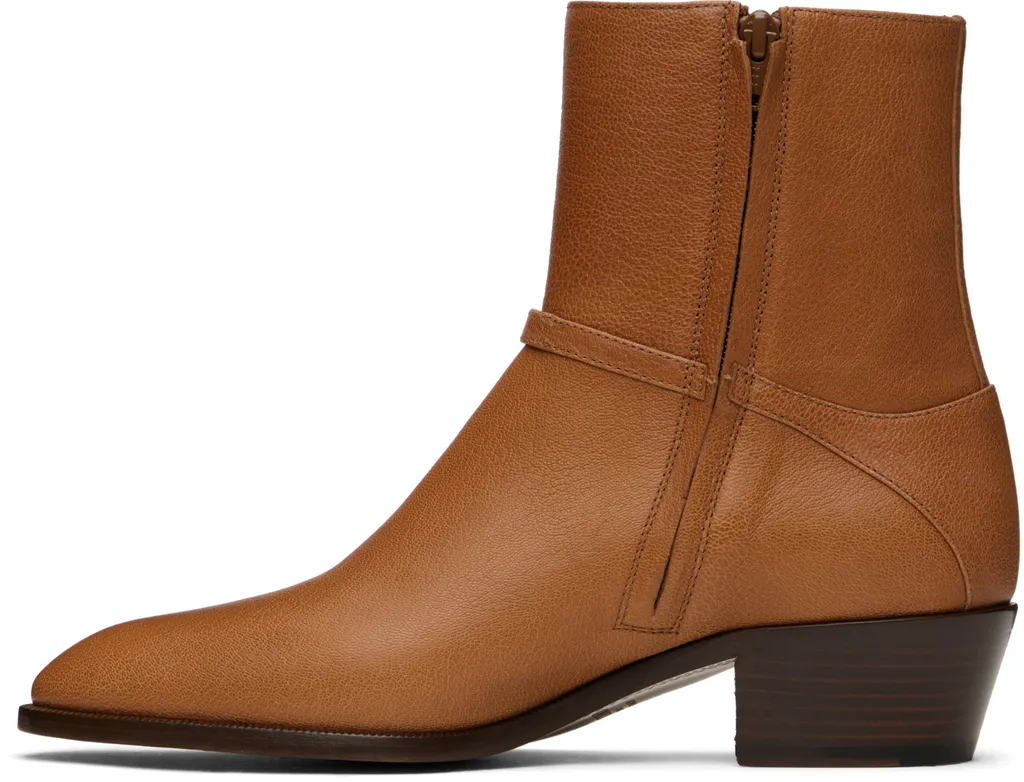 Valentino Pat Almond Toe Ankle Boots