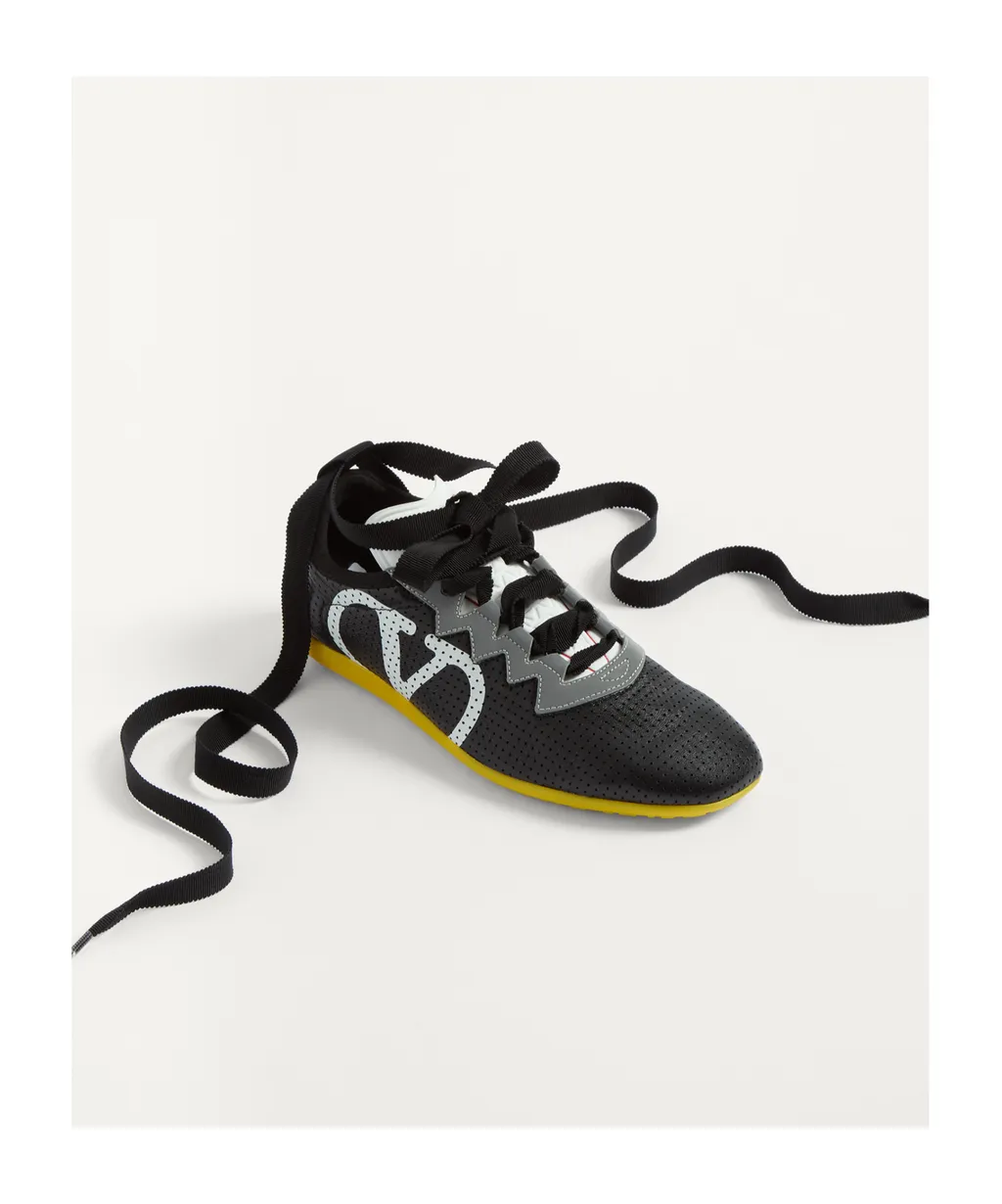 Valentino Logo Lace-Up Sneakers