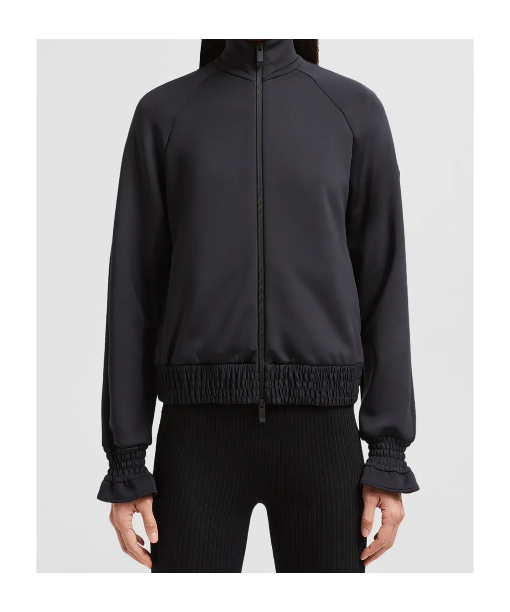 Moncler Logo Patch Zip-Up Cardigan