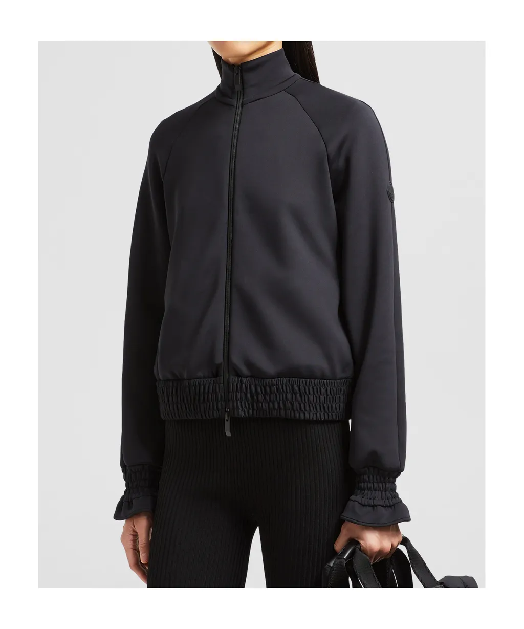 Moncler Logo Patch Zip-Up Cardigan