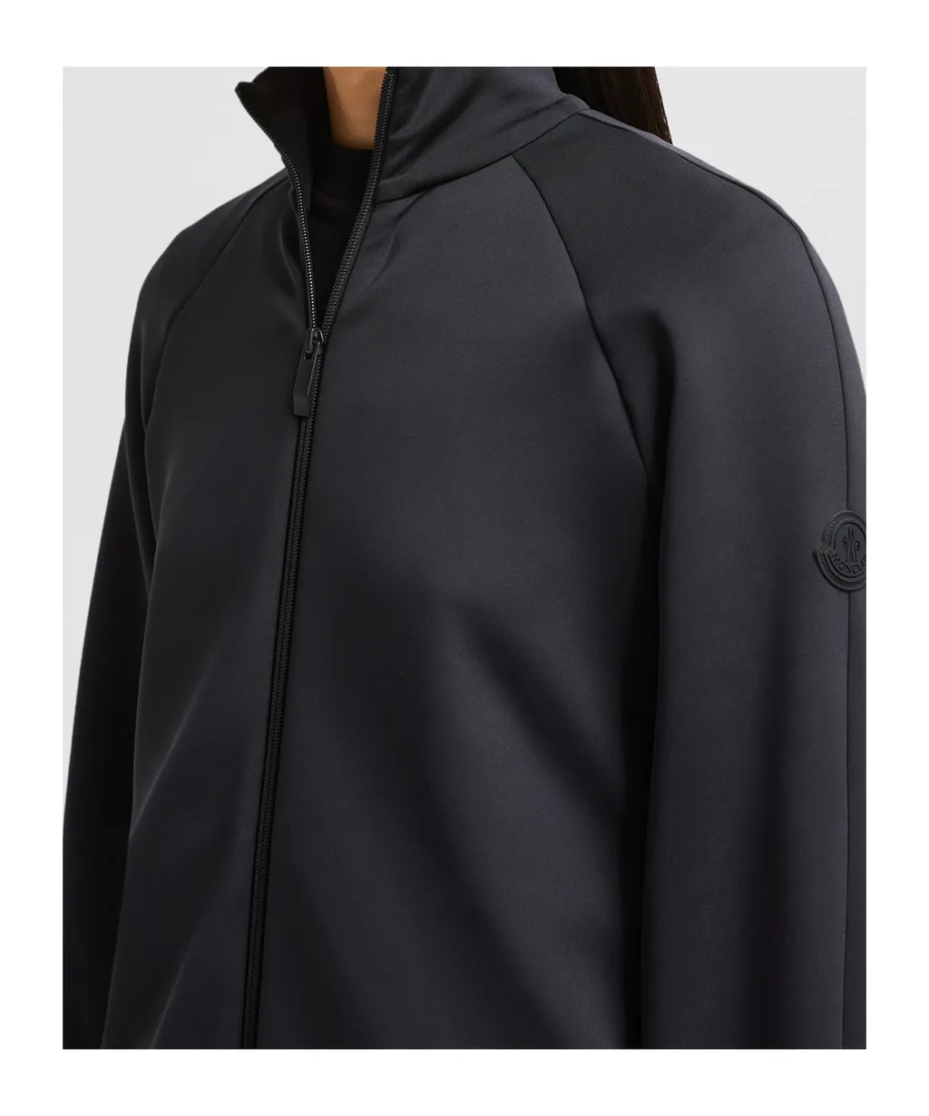Moncler Logo Patch Zip-Up Cardigan